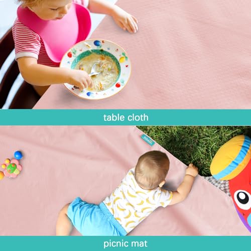 Splat Mat 2 Pack for Under High Chair & Arts & Crafts & Eating Mess, Waterproof 42''×46'' Baby Playtime Anti-Slip High Cha...