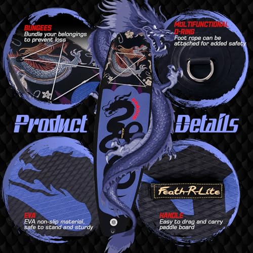 FunWater 11'/10'6" Inflatable Stand Up Paddle Board with Premium SUP Paddleboard Accessories, Wide Stable Anti-Slip EVA De...
