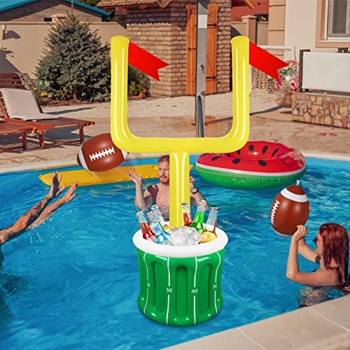 Zhanmai Large Football Inflatable Drink Cooler Inflatable Serving Bar Food Container Drink Holder for football Party Suppl...