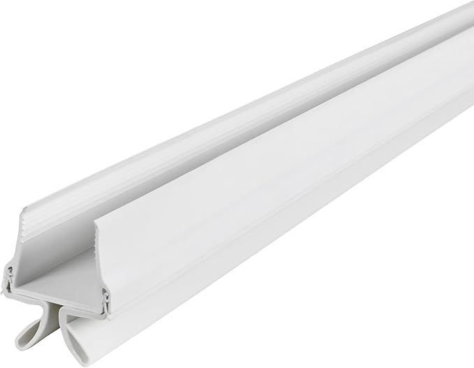 M-D Building Products Vinyl Cinch U-Shape Door Bottom Seal, Slide-On Weatherstripping Draft Stopper, Easy to Install, Fits 36” x 1-3/4” Doors, Fills 3/8”- 3/4” Gaps, 43339, Black