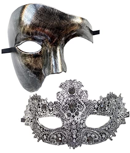Coolwife Masquerade Mask Vintage Phantom Of The Opera One Eyed Half Face Costume