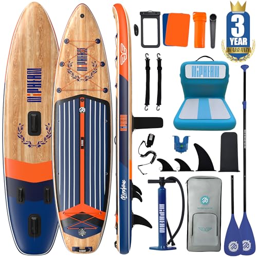 Niphean (Extra Large) Inflatable Paddle Board, SUP for 2+1 People/Family 500lbs Capacity Stand Up Paddle Board with SUP Ac...