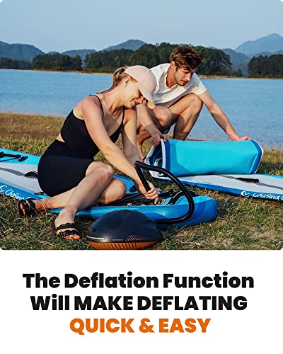 OutdoorMaster 16PSI High Pressure SUP Air Pump with Rechargeable Battery The Whale - Intelligent Dual Stage Inflation & Au...