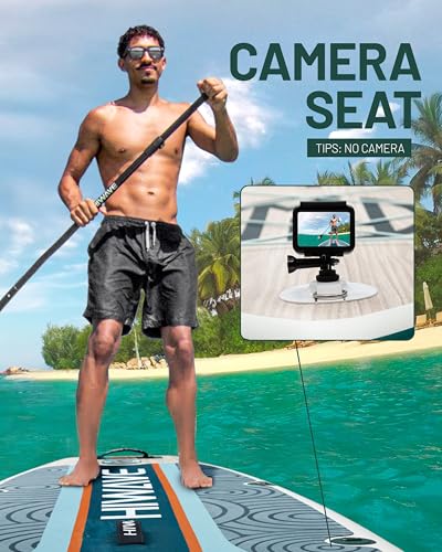 Hiwave Inflatable Paddle Board 11 '* 34 "* 6" Extra Wide Sup Board, 420lb Capacity Paddle Board for Adults, Suitable for S...