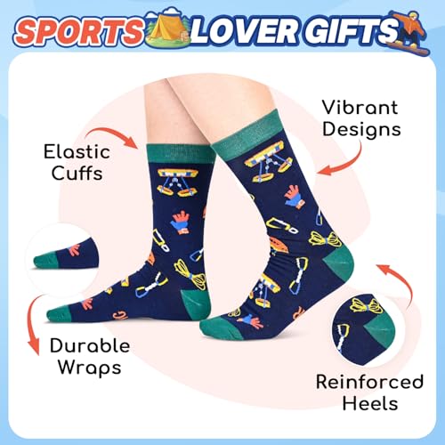 HAPPYPOP Sports Gifts for Men Women - Rock Climbing Running Gifts, Running Hunting Socks