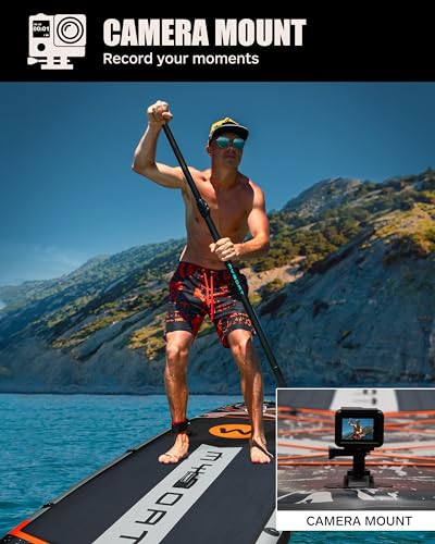 MYBOAT 11'6"×34"×6" Extra Wide Inflatable Paddle Board, Stand Up Paddle Board for Fishing, Sup Board with 3 Removable Fin...