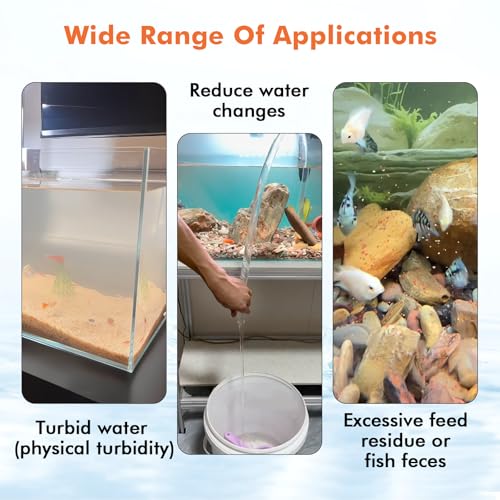 hygger Aquarium Water Clarifier, Water Clarifier for Fish Tank, Clears Cloudy Water for Freshwater and Saltwater Tanks, 30...