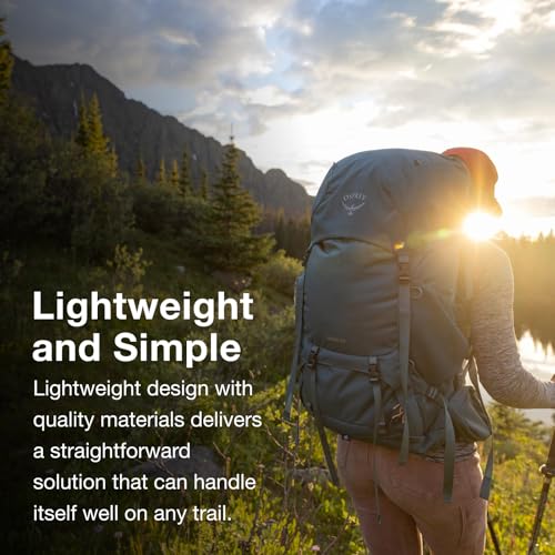 Osprey Renn 50L Women's Backpacking Backpack, Cascade Blue/Melon Orange
