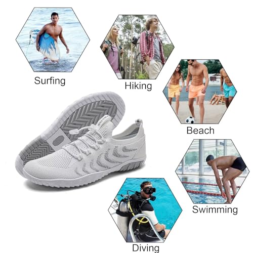 YALOX Water Shoes Men's Women's Swim Shoes Outdoor Beach Barefoot Quick-Dry Aqua Pool Socks Swimming Yoga Surfing Exercise