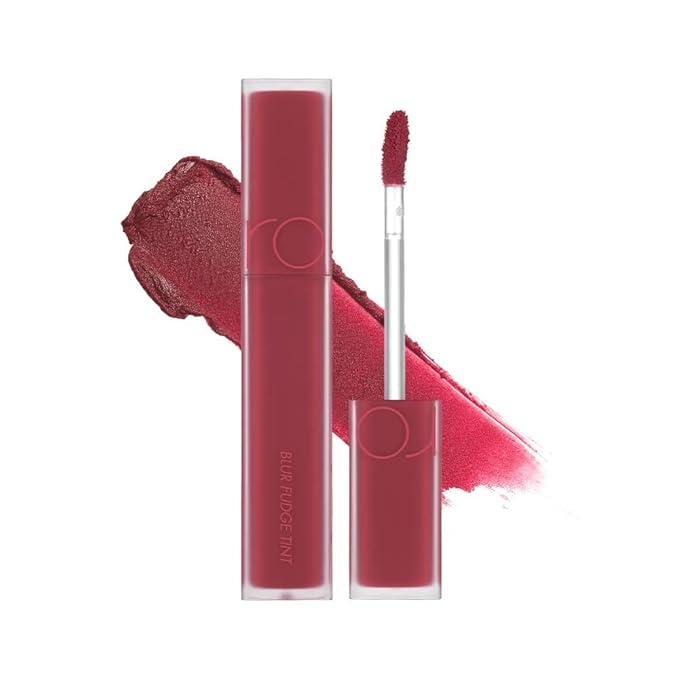 rom&nd BLUR FUDGE TINT 08 Currant Jam | Velvety Matte Lip Stain | Smooth, Non-Drying Berry Red K-Beauty Lip Makeup