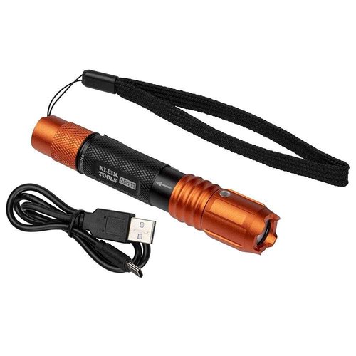 Klein Tools 56412 Rechargeable LED Flashlight with Worklight (500 Lumens) 56411 Rechargeable Pocket Flashlight (275 Lumen)