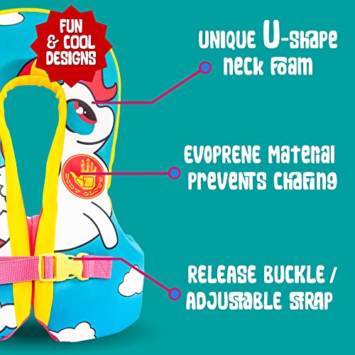 Body Glove Paddle Pals Splash Child Swim Vest, Toddler Floatie USCG and Transport Canada Approved Children Life Vest Fits ...