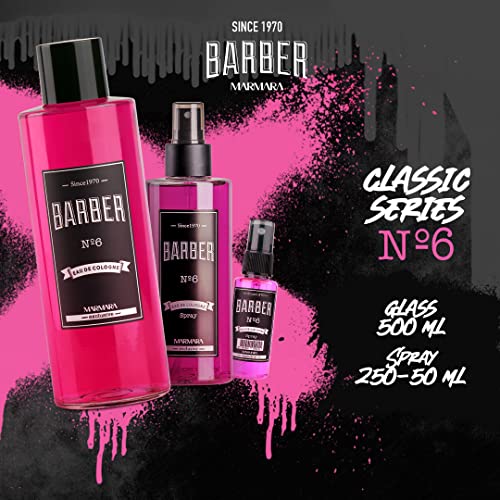 Marmara Barber Cologne - Best Choice of Modern Barbers and Traditional Shaving Fans (No 6 New Series, 500ml x 1 Bottle)