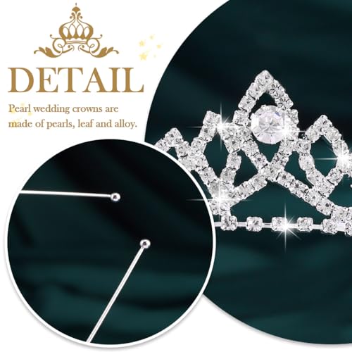 Kilshye Rhinestone Tiara Headband Silver Crystal Princess Tiaras Birthday Crown Headdress for Girls