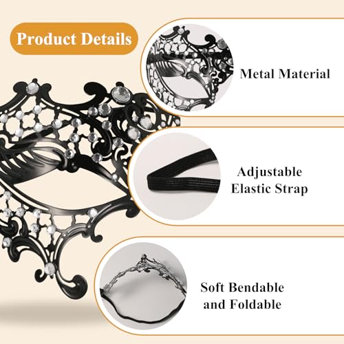 OIDEA Masquerade Mask for Couple - Roman Greek Venetian Mask Halloween Prom Party Costume Ball Mardi Gras Mask for Women Men