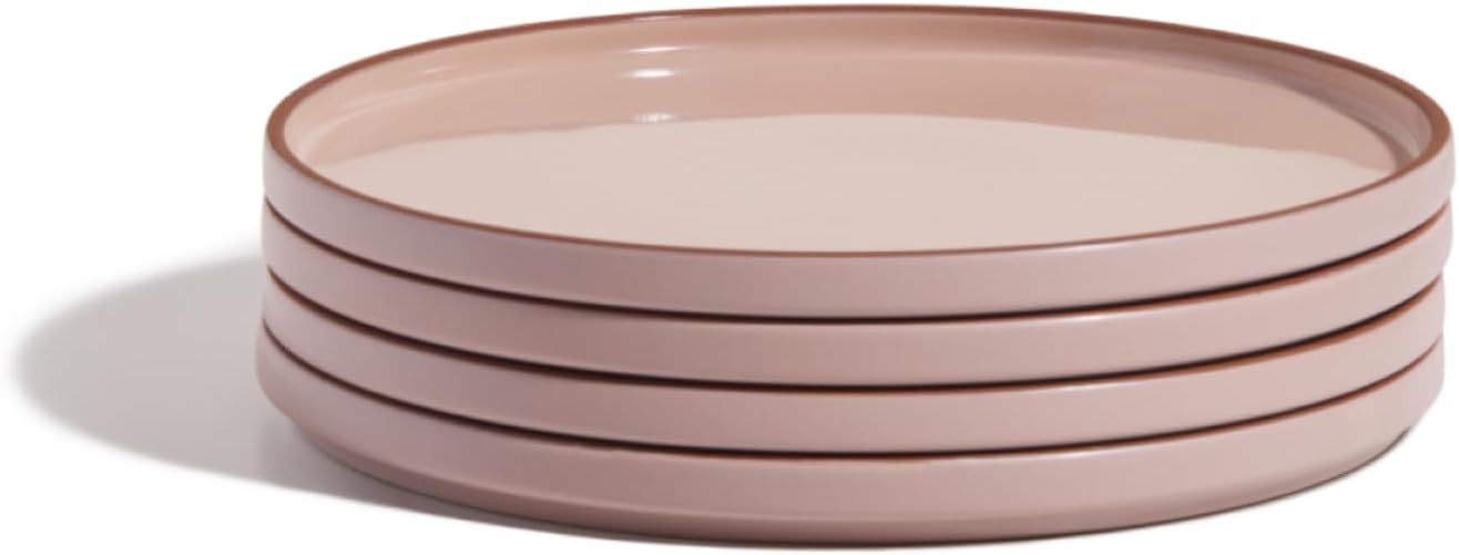 Our Place Dinner Plates - Set of Four 10.5” Handcrafted Ceramic Dinner Plates | Chip-Resistant, Restaurant-Grade | Stackable & Space-Saving | Spice