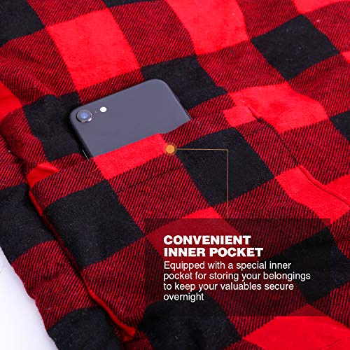 REDCAMP Cotton Flannel Sleeping Bag for Camping Backpacking, Adults Cold Weather Envelope Sleeping Bags with 2/3/4/6lbs Fi...