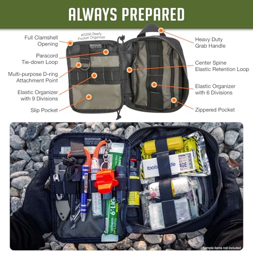 MAXPEDITION Beefy Pocket Organizer, Compact, MOLLE-Compatible, 1000D Nylon Tactical Pouch, Everyday Carry Tool and Gear St...