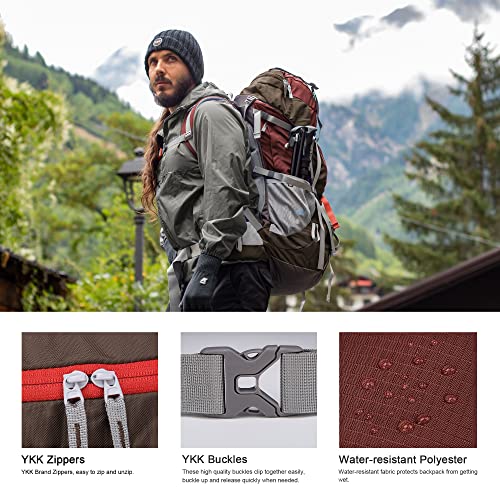 MOUNTAINTOP 70L Internal Frame Backpack Camping Backpacking Hiking Backpack for Men Women with Rain Cover