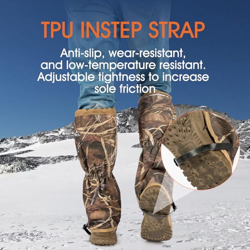 Waterproof Adjustable Leg Gaiters for Men and Women Snow Boot Gaiters for Hiking in Hunting Sand and Mud Mountain Climbing...