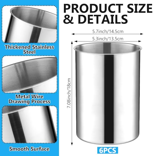 6 Pack Wine Chiller Bucket 750 ML Champagne Bucket Stainless Steel Wine Chillers for Bottles Keeps Cold for Hours Cooler I...