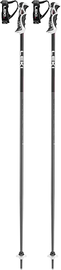 LEKI Bold Lite S Lightweight Aluminum Ski Poles for Alpine Skiing