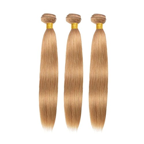 Condescension Brazilian Human Hair Bundles 20 22 24 Inch Straight 3 Bundles Human Hair 100% Unprocessed Remy Brazilian Virgin Weave Hair Honey Blonde 27 for Women