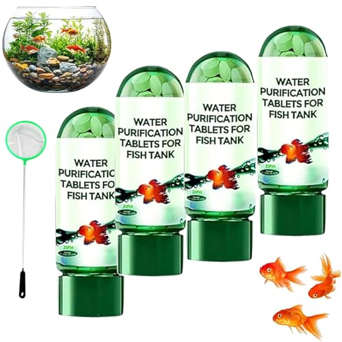 Powerful Aquarium Water Purification Tablet, Water Purification Tablets for Fish Tank, Water Purifying Tablets for Aquariu...