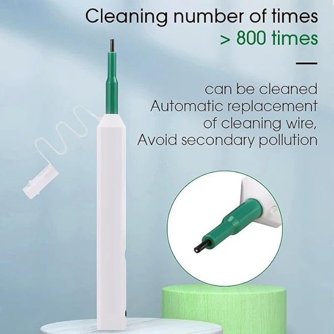 Fiber Cleaner Fiber Optical Tools,10PCS Fiber Optic Cleaner Pen for 2.5mm Ferrules SC,FC,ST,SC/APC and FC/APC,800+ Clean Times