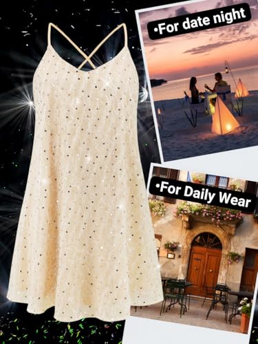 Kaei&Shi Feather Sequin Dress,Spaghetti Strap Backless Sparkly Mini Dresses Women,Sexy Glitter Outfit Birthday Homecoming Nye
