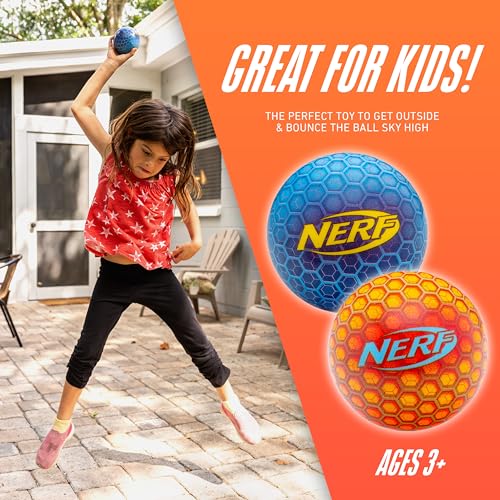 NERF Super High Bounce Ball - 2 Balls Included - Durable and Lightweight for Indoor and Outdoor Fun