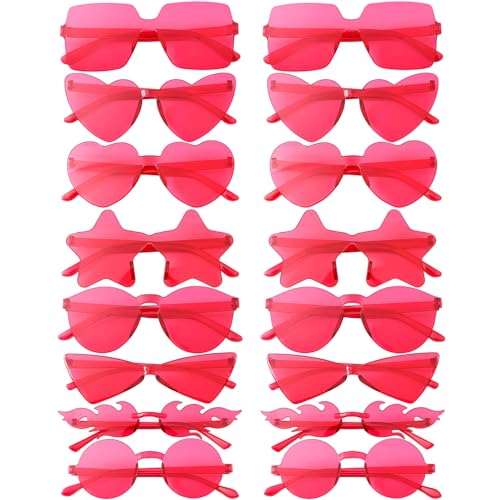 Dwenarry Party Sunglasses Bulk Sunglasses Pack Party Favor Retro Funky Festival Multipack Glasses Set for Women Men