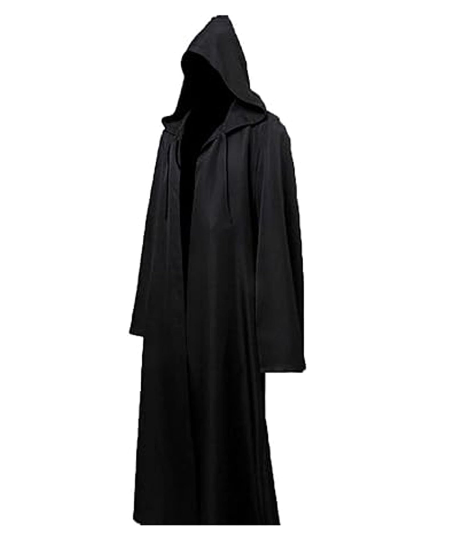 Joyshop Mens Halloween Witch Cosplay Robe Costume Adult Hooded Cloak Cape,Black,Small
