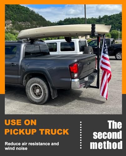 Autoholic Upgraded RV Hitch Mount Kayak Rack Height Adjustable Vertical Kayak Carrier for RV, Truck, SUV Holds 2 Kayaks up...