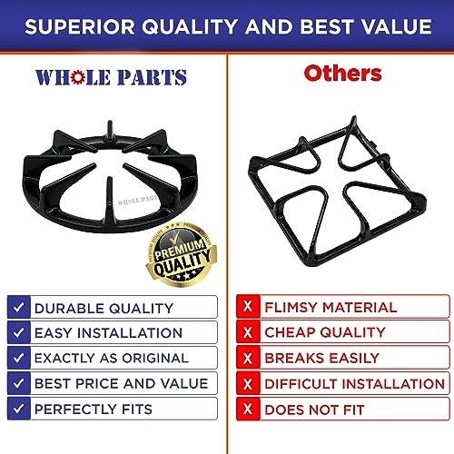 Whole Parts Range Burner Grate Part# WB31T10006- Replacement & Compatible with Some Kenmore and GE Ranges or Ovens