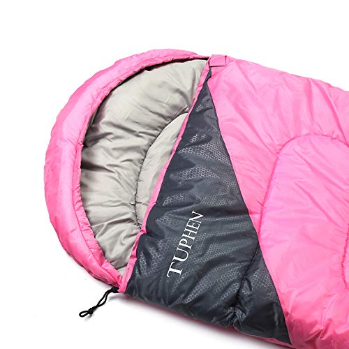 tuphen- Sleeping Bags for Adults Kids Boys Girls Backpacking Hiking Camping Microfiber Liner, Cold Warm Weather 4 Seasons ...