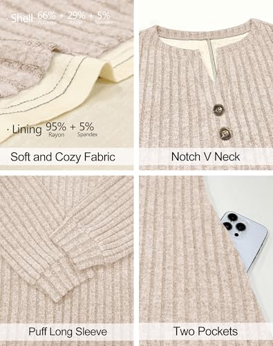 Annebouti Women's Fully Lined Pocketed Fall Winter Long Sleeve Mini Sweater Dress