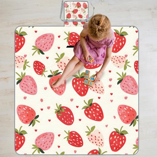 YLYNIU Picnic Blankets Waterproof Rug, 59 * 57inch Outdoor Camping Blanket Portable with Carry Strap, Packable Beach Blank...