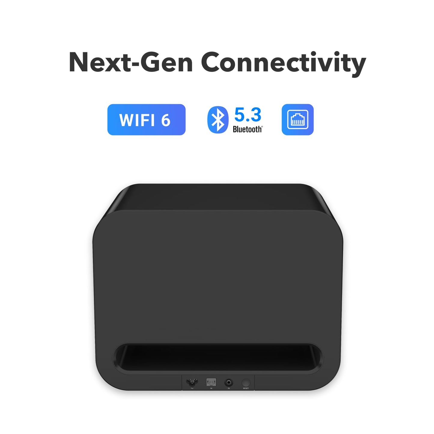 WiiM Sub Pro 8" Wireless Smart Subwoofer - 250W, AI RoomFit, Wi-Fi 6, Bluetooth 5.3, Deep Bass, Black