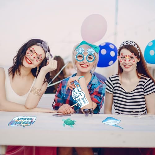 Under The Sea Party Decorations Photo Booth Props Ocean Themed Party Decorations Photobooth Props Ocean Sea Animal Party F...