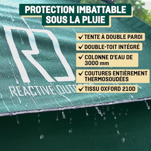 Reactive Outdoor Tent - 3 Second Tent - 3 Sec Instant Pop Up Tent - Easy and Quick Setup Camping Tent - 1 Person Setup Wat...