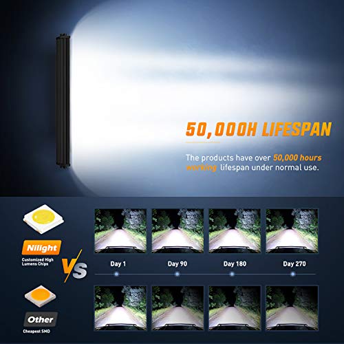 Nilight - 70003C-A 22" 120w LED Light Bar Flood Spot Combo Work Light Driving Lights Fog Lamp Offroad Lighting for SUV Ute...