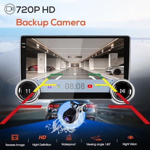Haudio 10.1" Double Din Car Stereo - Wireless Apple CarPlay/Android Auto, Car Radio with Bluetooth 4.1, 2+64GB, HD Backup ...