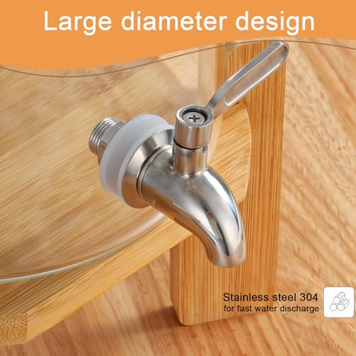 Beverage Dispenser,2.9 Gallon Glass Drink Dispenser with Stand,Glass water dispenser with Spigot, Large Drink Dispensers f...