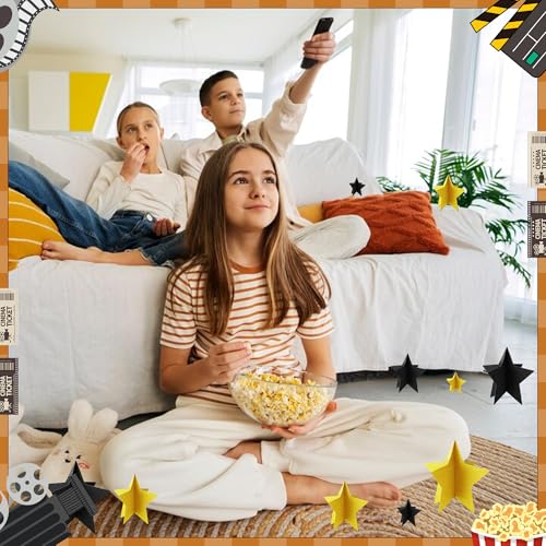 70 Pcs Black and Gold Star Centerpieces Black and Gold Party Birthday Decorations 3D 2025 Graduation Table Decor 3 Sizes ...