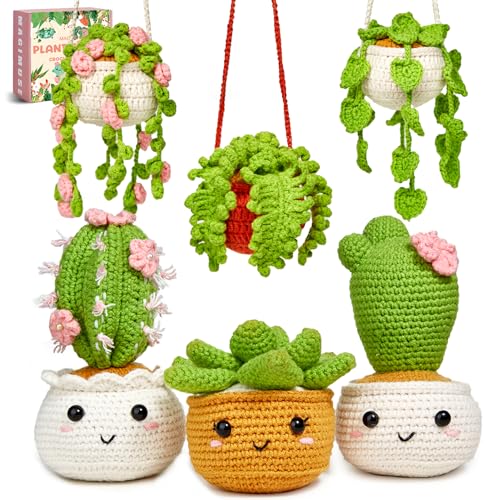 MAGIMUSE Crochet Kit for Beginners, Crochet Starter Kits, Amigurumi Craft Knitting Crocheting Kits with Step-by-Step Video...