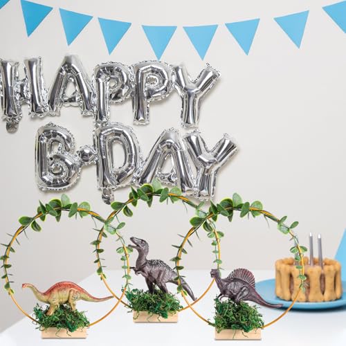 VioraWhite 4 Set Dinosaur Party Decorations Dinosaur Birthday Decorations Dinosaur Centerpieces for Birthday Party Table C...