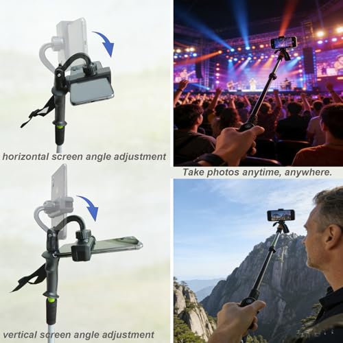 EpochCreate Trekking Pole as Selfie Stick-Hiking Sticks for All Terrain for Women&Men with Detachable Phone & GoPro Mount,...