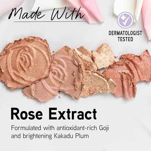 Physicians Formula Ros? All Day Highlighter Blush Face Powder, Shimmer Petal Glow, Pink Soft Petal, Dermatologist Tested, Clinicially Tested