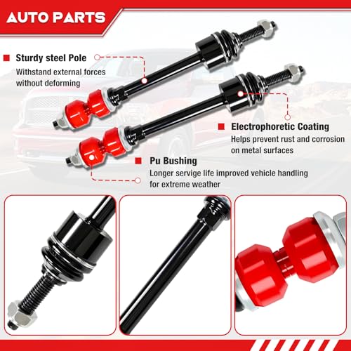 55398938AC Front Stabilizer Bar & K80894 Sway Bar Kit Compatible with 2009-2010 Dodge Ram 1500 2011-2018 Ram 1500 2019-202...
